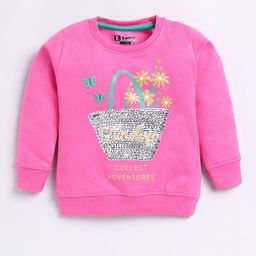 Eteenz Girls Floral & Typography Printed Round-Neck Premium Cotton Sweatshirt-image-93