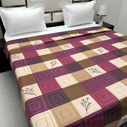 Pure Decor Maroon & Beige Printed Pure Cotton 220 TC Super King Duvet Cover With Zipper-picture-42