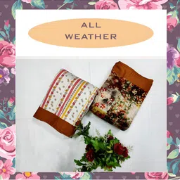 ELAN DREAMS Peaches & Roses White Floral Cotton AC Room 110 GSM Single Reversible Dohar-image-1