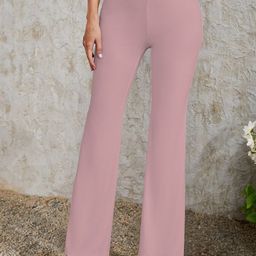 BAESD Women Relaxed Straight Leg Skinny Fit High-Rise Wrinkle Free Bootcut Trousers-picture-47