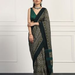 ADITRI Handloom Pure Cotton Handloom Ikat Saree-26