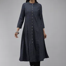 YASH GALLERY Geometric Printed Anarkali Kurta-picture-16