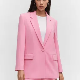 MANGO Notched Lapel Formal Blazer-image-73