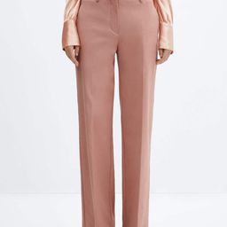 MANGO Women High-Waist Straight Fit Trousers-image-57