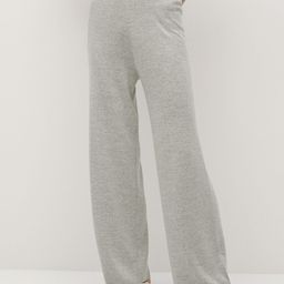 MANGO Women Grey Melange Regular Fit Solid Sustainable Parallel Trousers-image-50