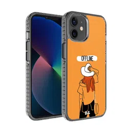 DailyObjects Yellow & Back Offline Stride 2.0 iPhone 12 Phone Case-57
