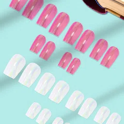 PRIVIU Set Of 24 Metallic Duochrome Stick-On Nails-8
