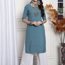 7Threads Selection Of 5 Ethnic Motifs Printed Straight Kurta-image-83