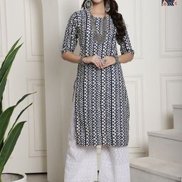 7Threads Selection Of 2 Printed Straight Kurtas-image-14