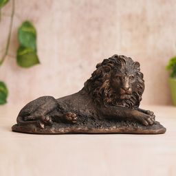 eCraftIndia Brown Lion Figurine Showpiece-image-57