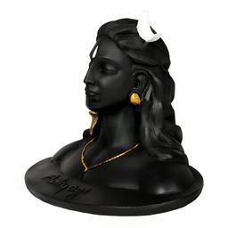 Navyaksh Black & White Religious Marble Adiyogi Showpiece-image-30