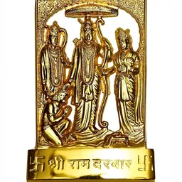 Navyaksh Gold-Toned Ramdarbar Religious Idol Showpiece-picture-34
