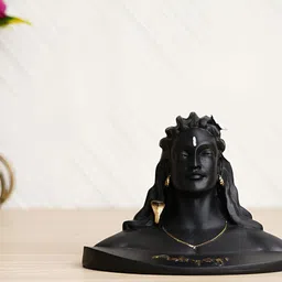 Navyaksh Black & Gold Toned Adiyogi Bhagwan Mahadev Idol Showpiece-2