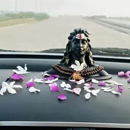 Navyaksh Black Marble Adiyogi Shiv Bholenath Statue Murti Decorative Showpiece-13