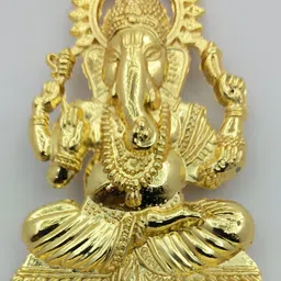 Navyaksh Gold Toned Textured brass Showpiece-12