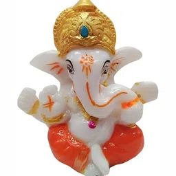 Navyaksh White & Gold Toned Religious Decorative Showpiece-44