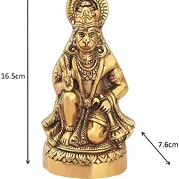Navyaksh Gold Toned Metal Religious Hanuman  Showpiece-27