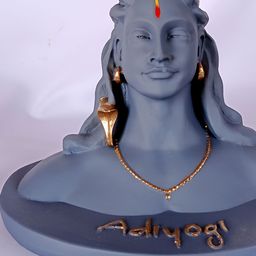 Navyaksh Black Polyresin Adiyogi Showpiece-image-3