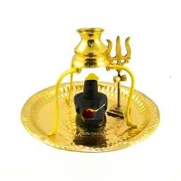 Navyaksh Black Marble Shiva Ling Religious Idol Showpiece-picture-6
