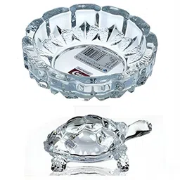 Navyaksh Transparent Tortoise With Plate Showpiece-image-80