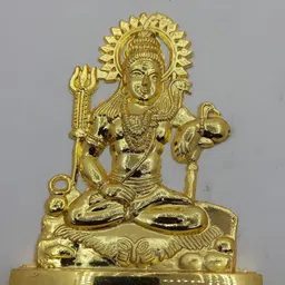 Navyaksh Gold Toned Brass Shankar Ji Showpiece-image-3