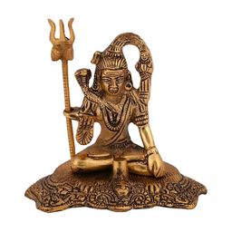 Navyaksh Gold Toned Brass Shiva Adiyogi Showpiece-image-29