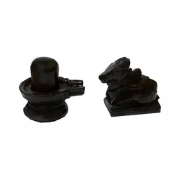 Navyaksh Black Marble Shivling and Nandi Idol Statue Decorative Showpiece-image-17