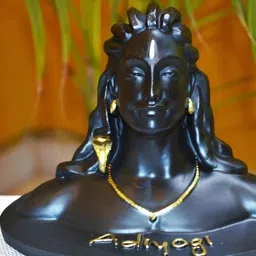 Navyaksh Black and GoldToned Dhyana Mudra Adiyogi Shiva Idol Showpiece-image-6