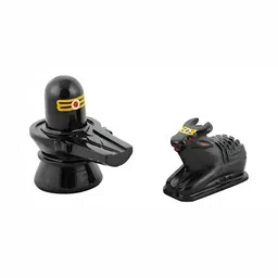 Navyaksh Black Shivaling With Nandi Showpiece-image-56