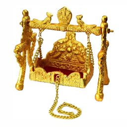 Navyaksh Gold Toned Gopal Swing Palana Krishna Jhula Showpiece-image-56