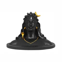 Navyaksh Black & Gold Toned Adiyogi Bhagwan Shiv Ji Showpiece-image-20