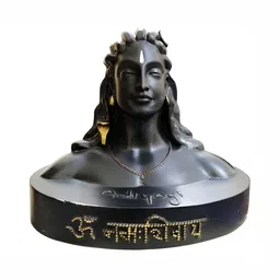 Navyaksh Black & Gold Toned Adiyogi Bhagwan Shiv Ji Showpiece-picture-19
