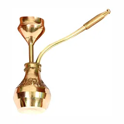 Navyaksh Gold Toned Brass Mini Water Smoking Pipe Decorative Showpiece-image-51