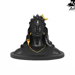 Navyaksh Black & Gold-Toned Small Adiyogi Bhagwan Shiv Ji Idol Showpiece-32