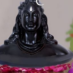 Navyaksh Black Metal Small Religious Adiyogi Idol Showpiece-image-93