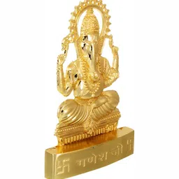 Navyaksh Gold Toned Religious Ganpati Bappa Showpiece-54