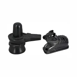 Navyaksh Black Shivling and Nandi Idol Statue Showpiece-image-15