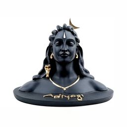 Navyaksh Black & Gold Toned Adiyogi Shiva Showpiece-image-79