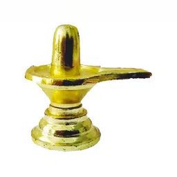 Navyaksh Gold Toned Brass Lord Shivling Statue Showpiece-35
