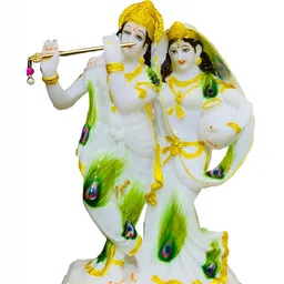 krishnagallery1 White Marble Religious Idol Showpiece-image-80