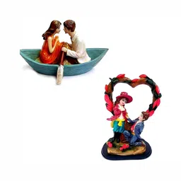krishnagallery1 White & Red 2 Pieces Couple Showpiece-picture-13