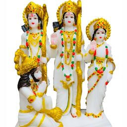 krishnagallery1 Gold Toned & White Religious Marble Showpiece-image-26