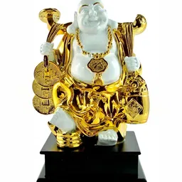 krishnagallery1 White & Gold Toned Fengshui Showpiece-8