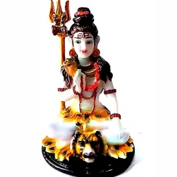 krishnagallery1 White & Yellow Shiv Bholenath Statue Showpiece-image-28