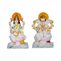 krishnagallery1 White Marble Lakshmi Ganapati Showpiece-33