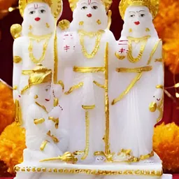 krishnagallery1 White & Gold-Toned Marble Religious Small Showpiece-image-27