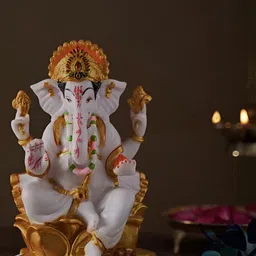 krishnagallery1 White and GoldToned Religious Idol Showpiece-image-35