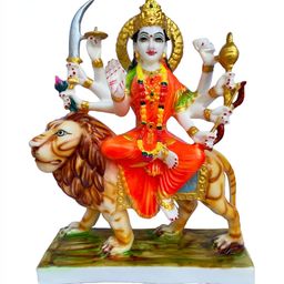 krishnagallery1 White & Red Marble Religious Showpiece-0