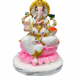 krishnagallery1 White & Gold Toned Religious Marble Showpiece-54