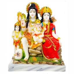 krishnagallery1 Red & White Shiv Parivar Idol Showpiece-image-63